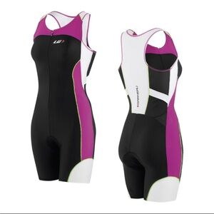 LOUIS GARNEAU LADIES CYCLING SPRINT TRIATHALON SUIT STANDARD ATHLETIC FIT SMALL